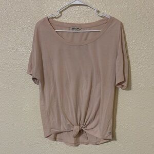 Toad&Co Blush Tie-Front Short Sleeve Tee